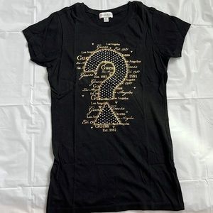 Black Guess logo T-Shirt